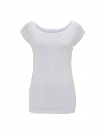 Avery t-shirt vit bambuviskos i gruppen Linnen/överdelar hos Bamburino (Sleepinsilk Sweden AB) (51011601)